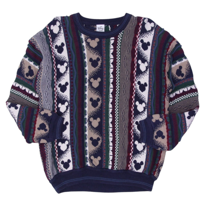 Vintage 90s Mickey Mouse Coogi Style Disney Sweater