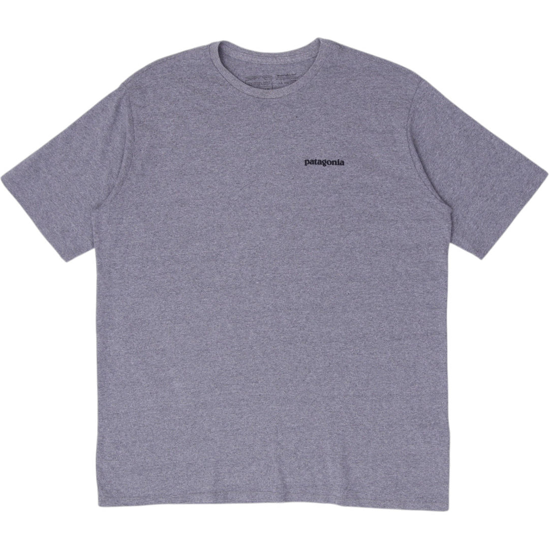 Mens Patagonia P-6 Logo Responsibili-Tee Gravel Heather Grey T-Shirt Size L