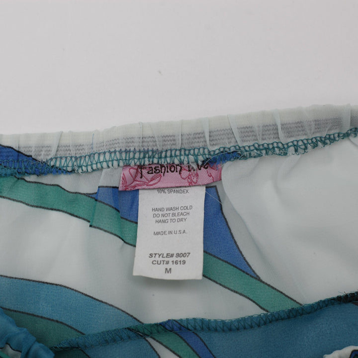Y2K Ladies Abstract Pattern Lightweight tube Top Size M
