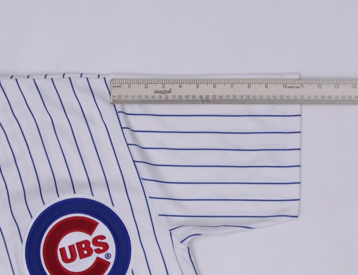Vintage Majestic White Pinstripe Majestic Chicago Cubs MLB Baseball Jersey L | Migration_Jerseys - View 8 | Fashion Rerun