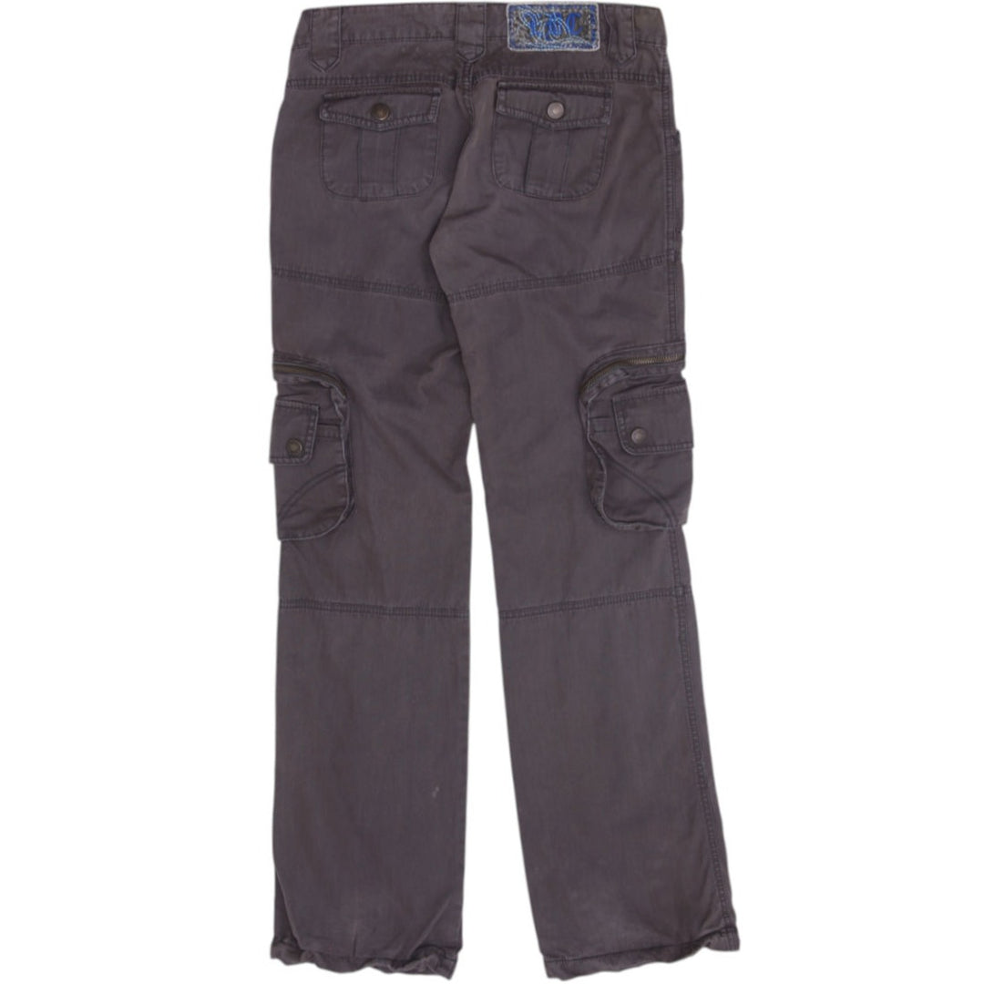 Y2K Ladies Low Rise Cyber Grunge Cargo Pants Size 34