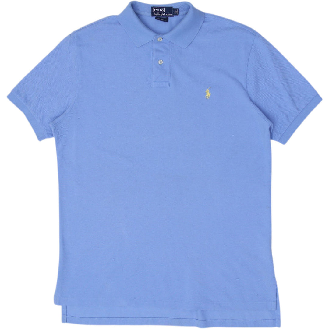 Mens Polo Ralph Lauren Custom Fit Blue Polo T-Shirt Classic Size L