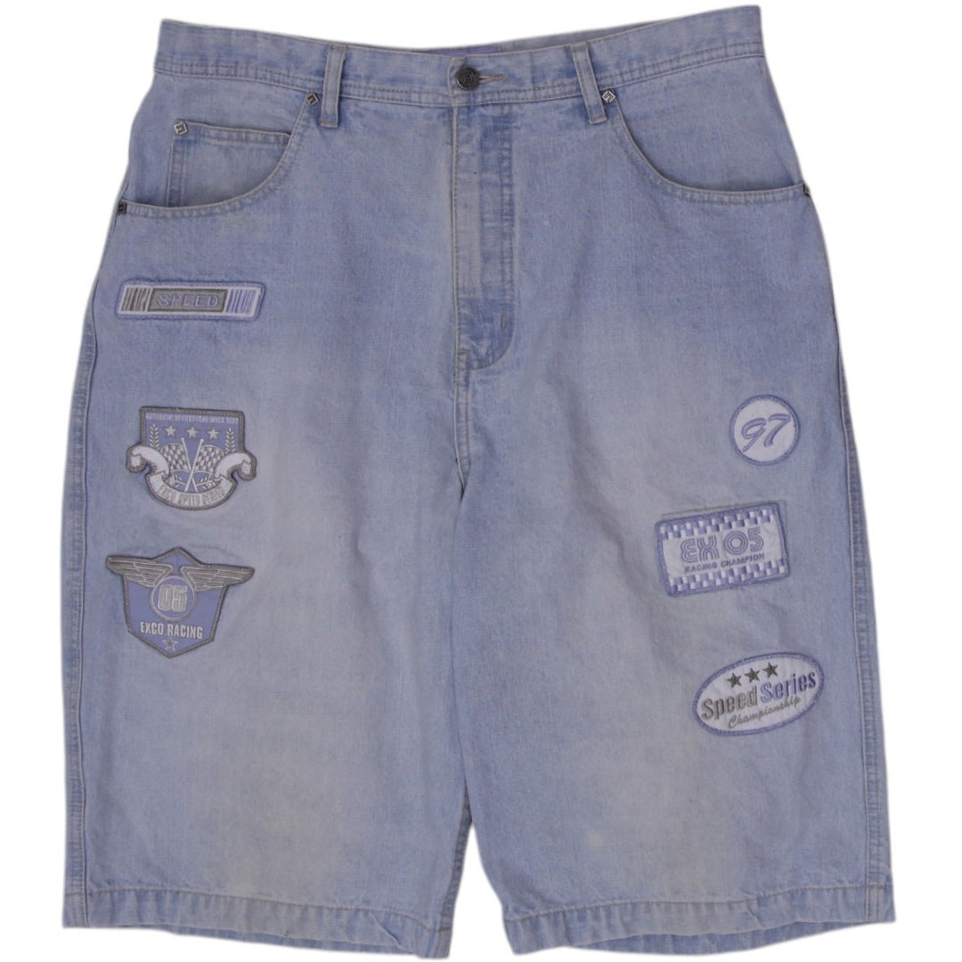 Mens Exec Speed Series Patches Denim Shorts Size 34 | Migration_Shorts | Fashion Rerun