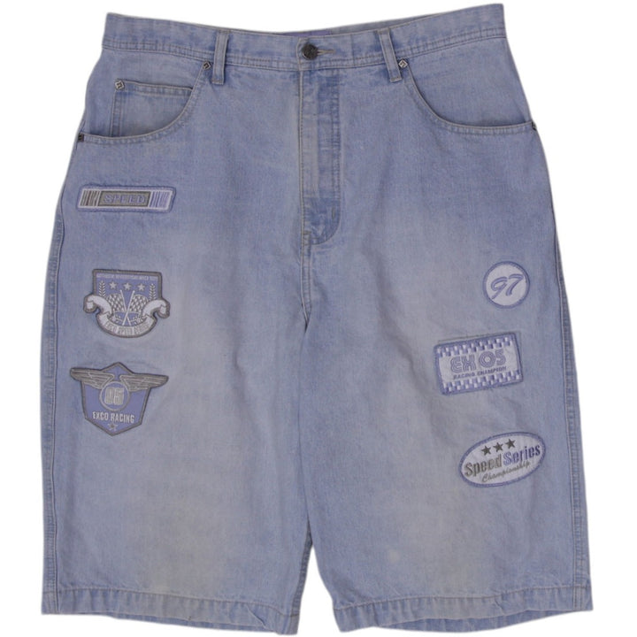 Mens Exec Speed Series Patches Denim Shorts Size 34 | Migration_Shorts | Fashion Rerun