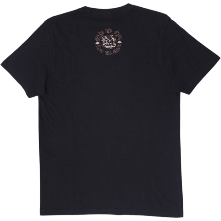 Y2K Mens Lucky Brand Chopper Motorcycle T-Shirt Size S