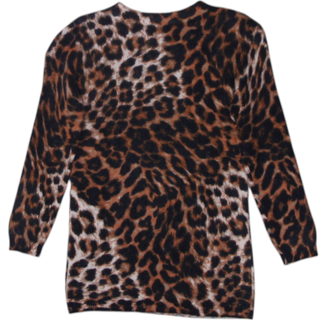 Ladies Talbots Sweater Animal Print Cashmere Knitwear Size XS | Migration_Knitwear & Sweaters - Side View | Fashion Rerun