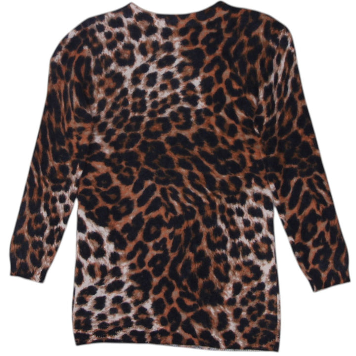 Ladies Talbots Sweater Animal Print Cashmere Knitwear Size XS | Migration_Knitwear & Sweaters - Side View | Fashion Rerun