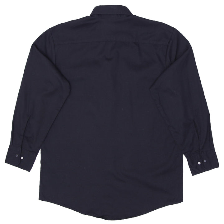 Mens Dickies Black Pearl Button Long Sleeve Shirt