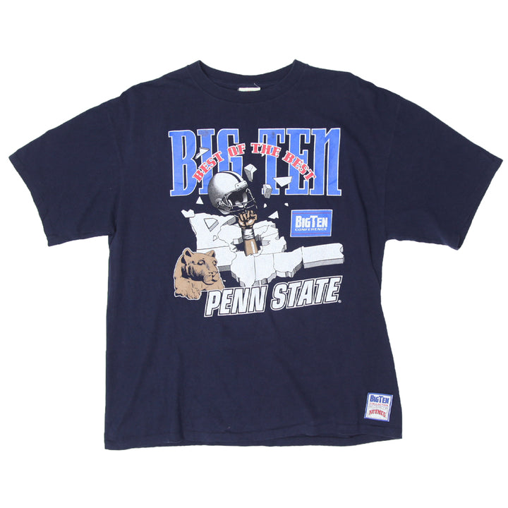 Vintage Penn State Best of The Best Big Ten T-Shirt S.Stitch Made in USA Nutmeg XL