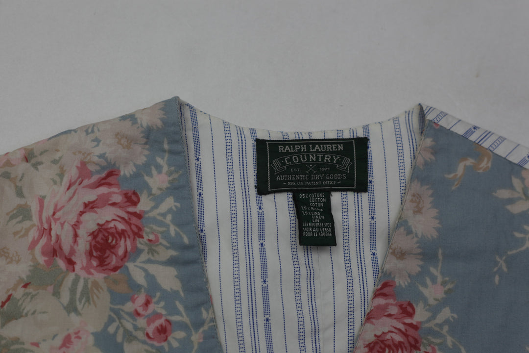Vintage Ralph Lauren Country Floral Ladies Vest