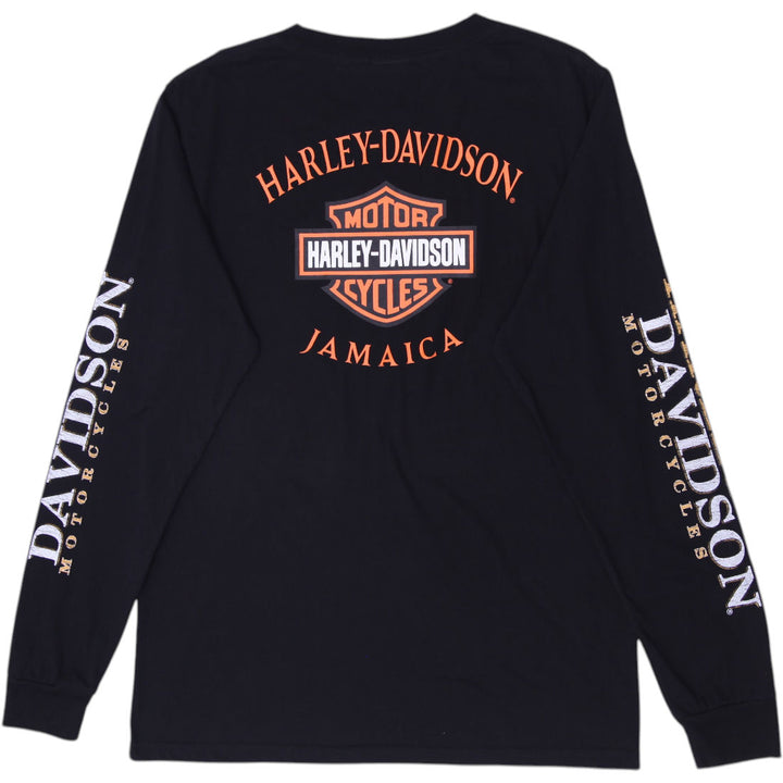 Mens Harley Davidson Jamaica Biker Long Sleeve T-Shirt Size L