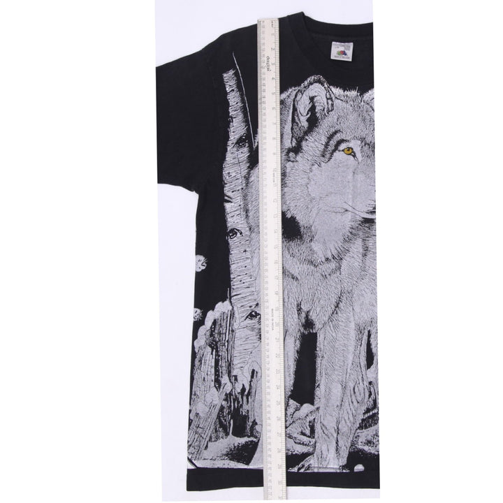 Vintage Mens Fruit of the Loom T-Shirt Black Wolf Graphic Nature | Migration_T-Shirts - View 7 | Fashion Rerun