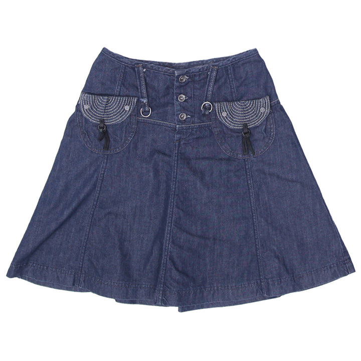 Y2K Ladies Denim Midi Skirt