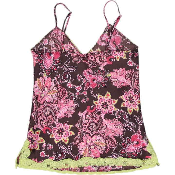 Y2K Paisley Lace Trim Cami Top Size XS | Migration_Y2K Tops - Side View | Fashion Rerun