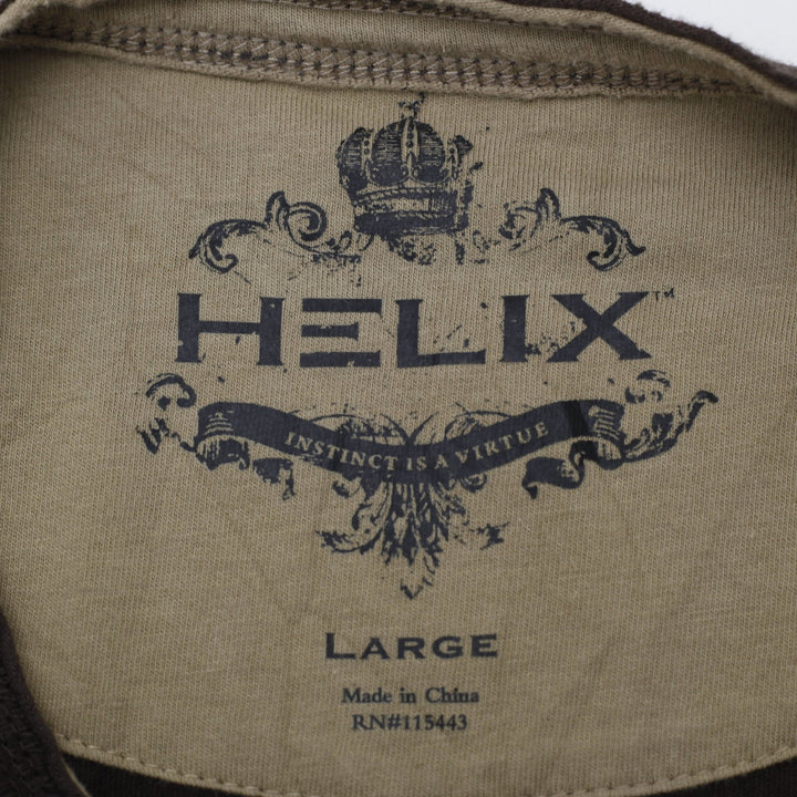 Y2K Mens Helix Cyber Grunge T-Shirt Size L
