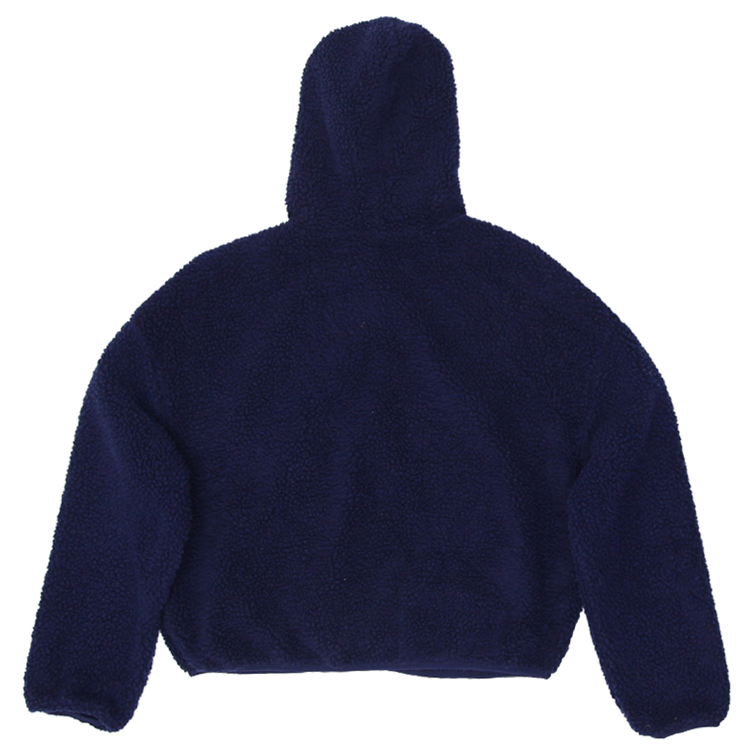 Ladies Tommy Jeans Sherpa Zip Up Crop Hoodie