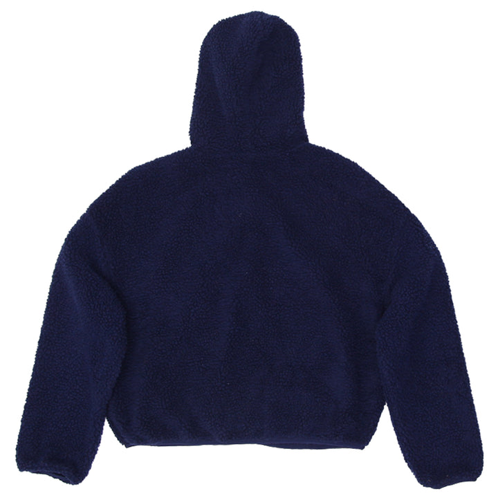 Ladies Tommy Jeans Sherpa Zip Up Crop Hoodie