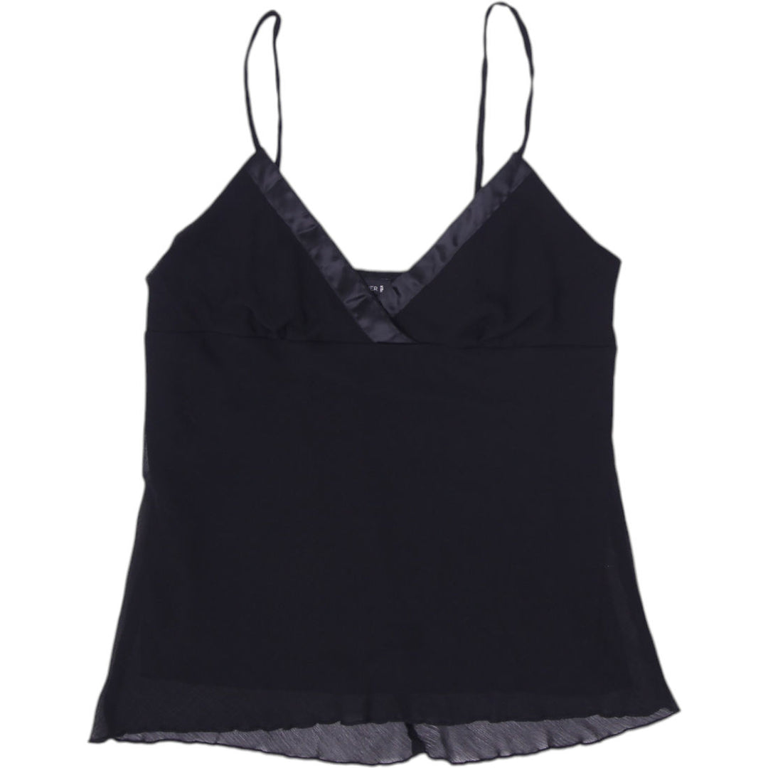 Y2K Ladies Fairweather Camisole Satin Trim Strappy Top Size M