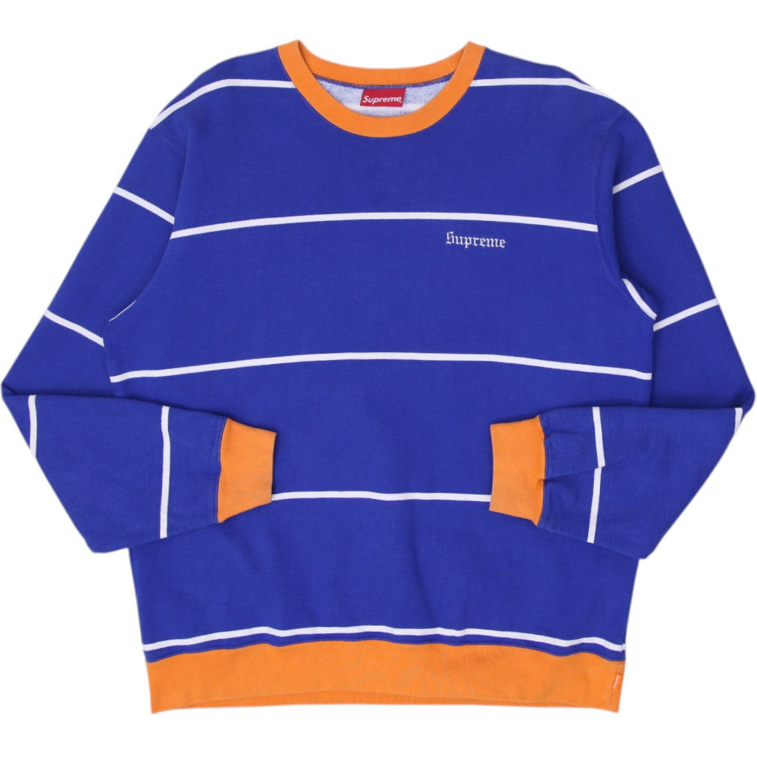 スウェット Supreme striped crewneck sweater Shop Supreme Stripe Crewneck Graphic Sweatshirt Size XL | Fashion