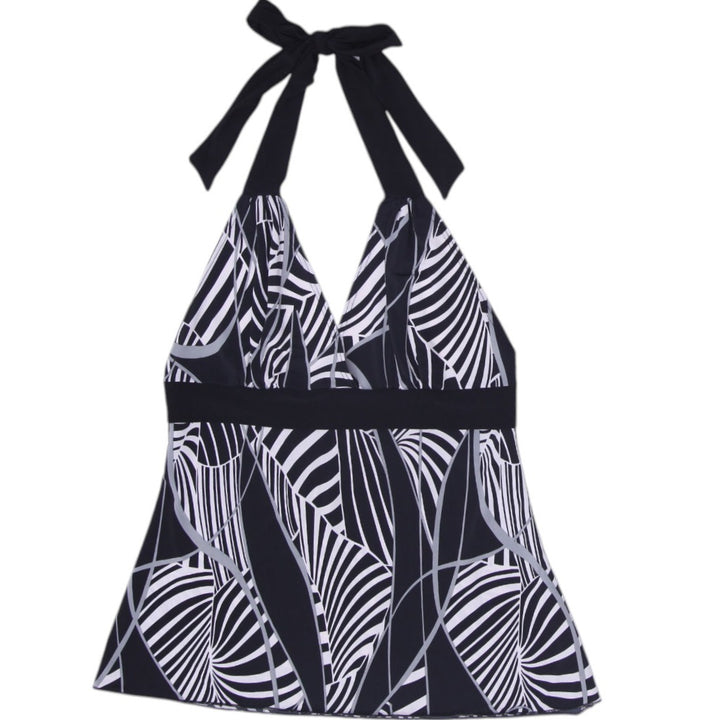 Y2K Ladies Suzy Shier Monochrome Graphic Print Halter Top
