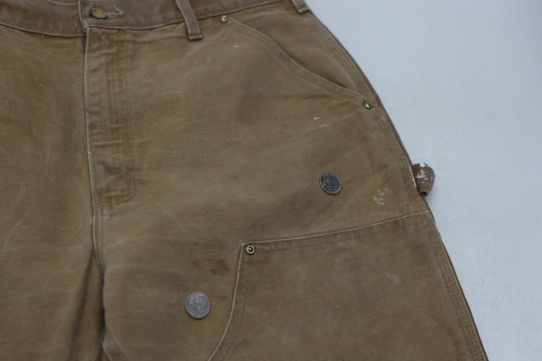 Mens B01 BRN Dungaree Fit Carhartt Double Knee Pants