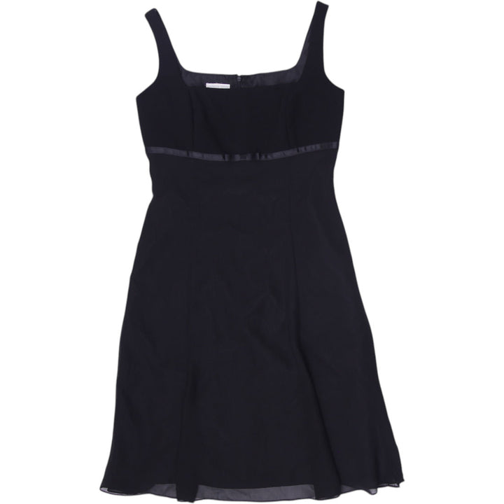 Y2K Womens London Times Dress Black Sleeveless Midi Flared