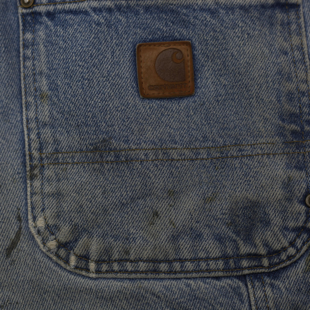 Mens Carhartt  B73-DST Loose Fit Distressed Workwear Denim Jeans Size 32x30