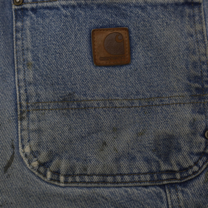 Mens Carhartt  B73-DST Loose Fit Distressed Workwear Denim Jeans Size 32x30