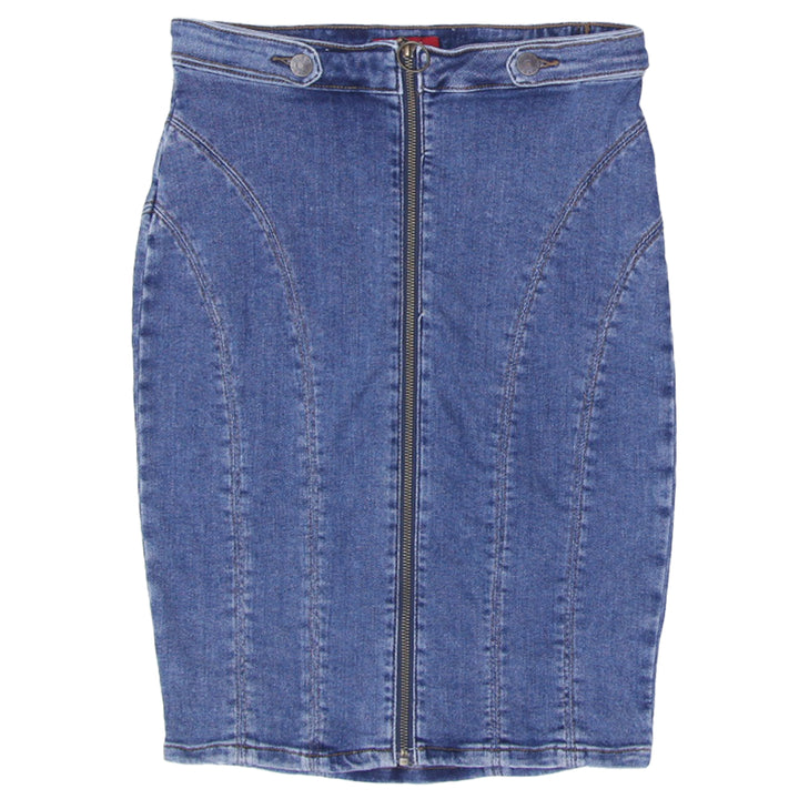 Y2K Ladies Guess Front Zip Denim Skirt
