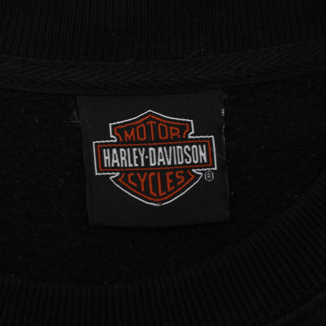 Mens Harley Davidson Sweatshirt Black Graphic Chester Springs