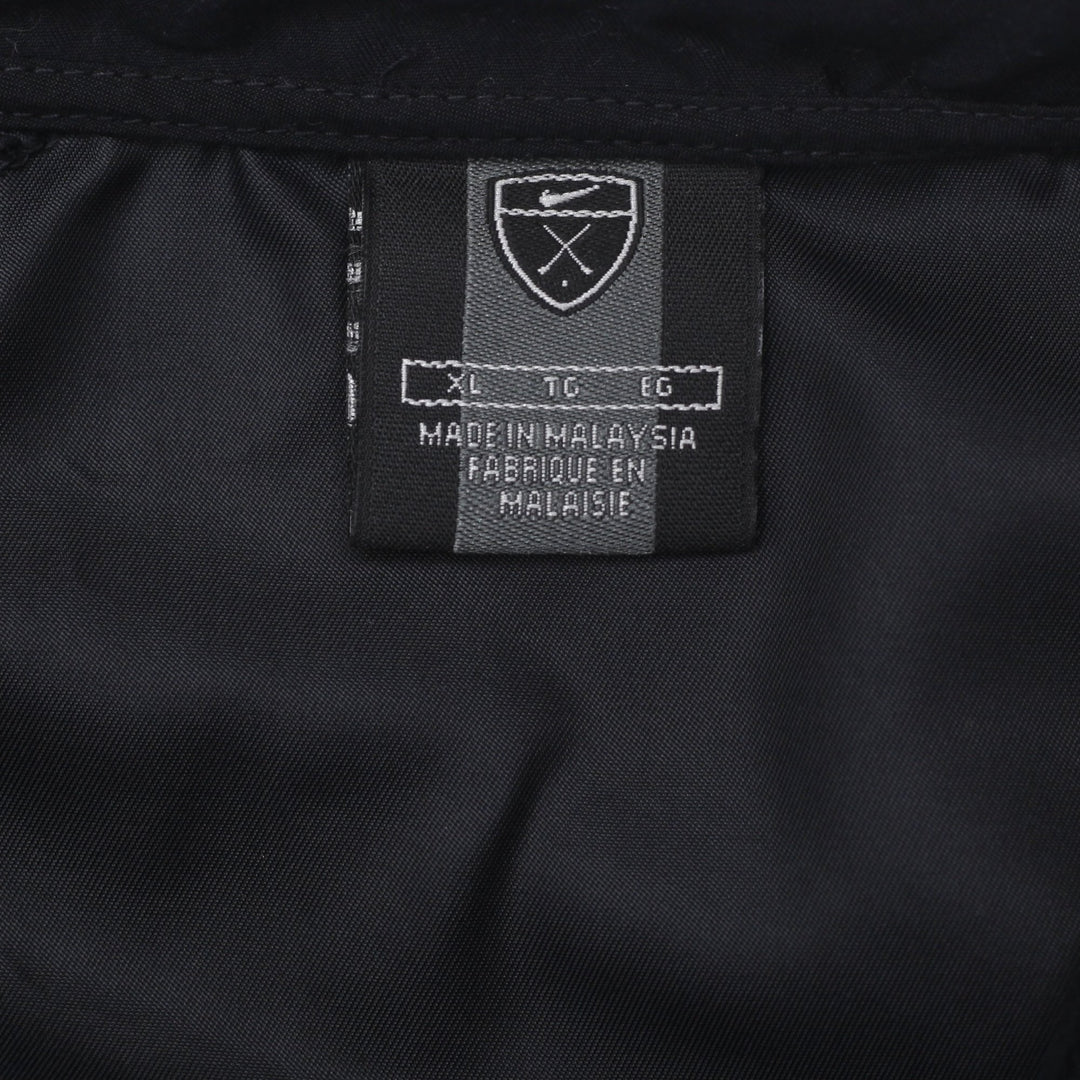 Vintage Nike Quarter Button Black Pullover Jacket XL | Migration_Jackets - Back View | Fashion Rerun