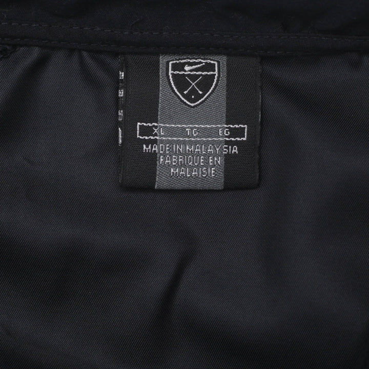 Vintage Nike Quarter Button Black Pullover Jacket XL | Migration_Jackets - Back View | Fashion Rerun