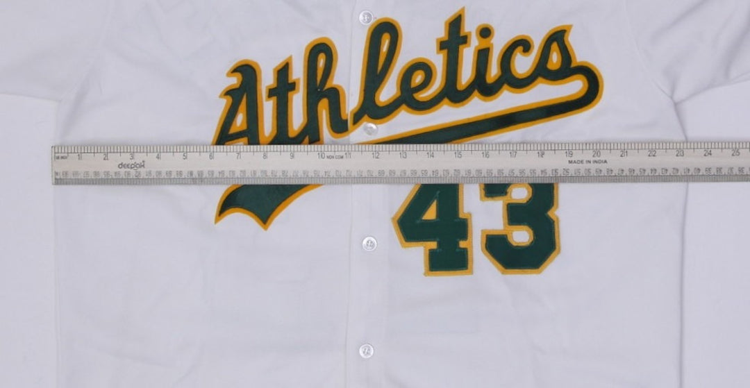 Vintage CCM Dennis Eckersley Athletic #43 White Jersey