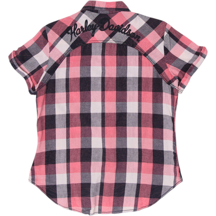 Ladies Harley Davidson Genuine MotorClothes Plaid Button-Up Shirt