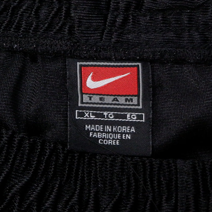Vintage Nike Sports Shorts Black Blue Basketball 76ers Logo | Migration_Shorts - Back View | Fashion Rerun