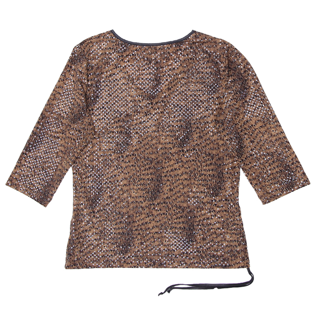 Y2K Optionelle Shiny Leopard Print Top - Fashion Rerun Vintage Migration_Tops