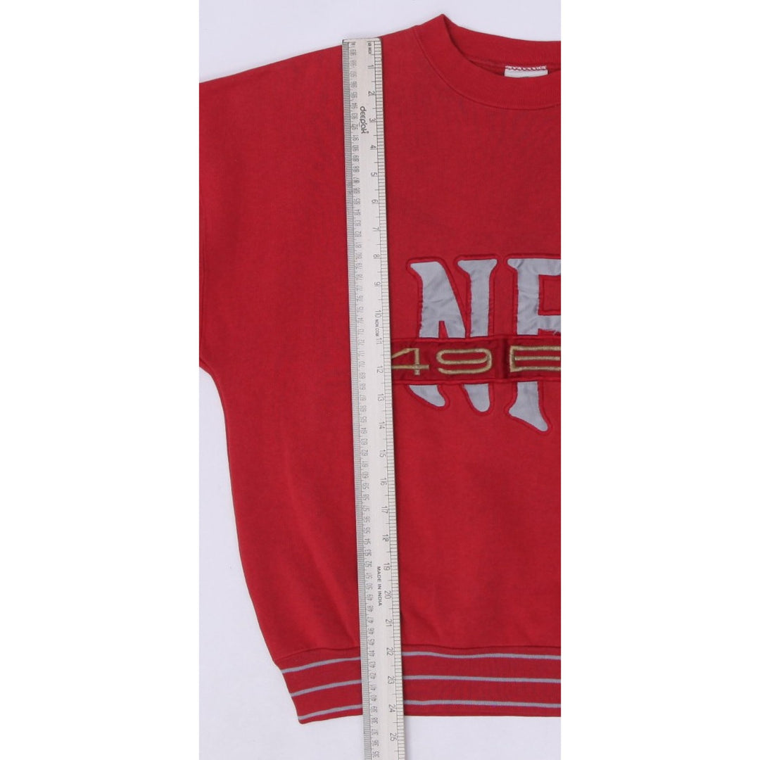 Vintage Nutmeg 1990s Red NFL San Francisco 49ers Crewneck Sweatshirt Made In USA M