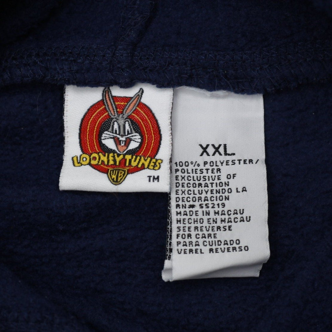 Vintage Navy Blue Looney Tunes Florida Fleece Hoodie | Migration_Fleece - Back View | Fashion Rerun