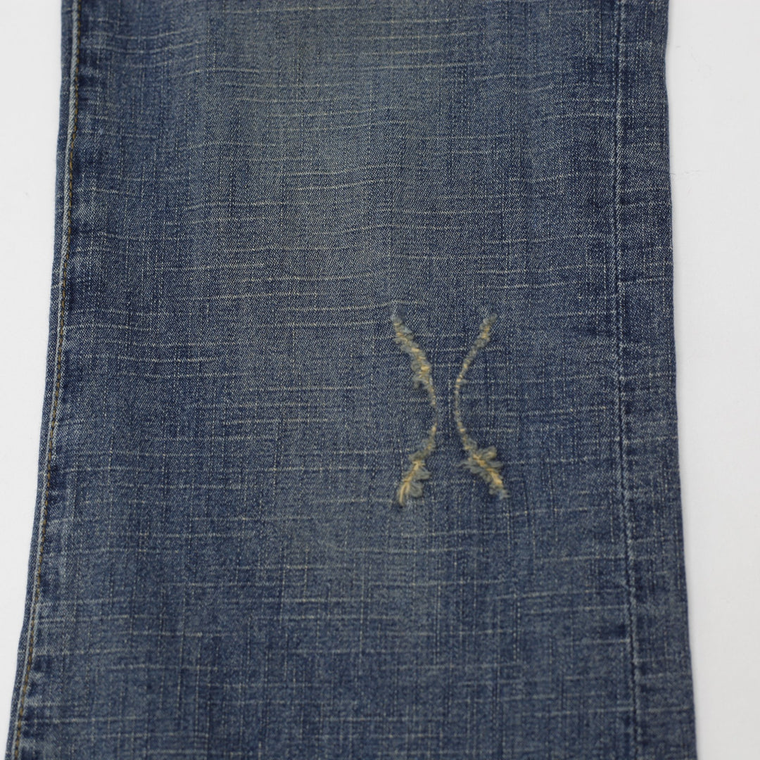 Y2K Ladies Seven7 Embroidered Arrow Bootcut Stretch Denim Jeans Size 29