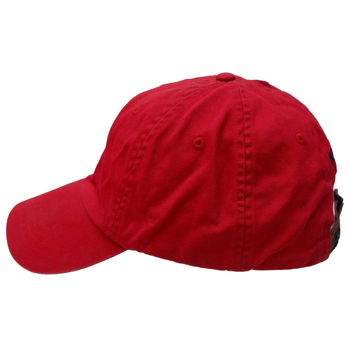 Vintage Polo By Ralph Lauren Hat Cap Red Adjustable Navy Pony