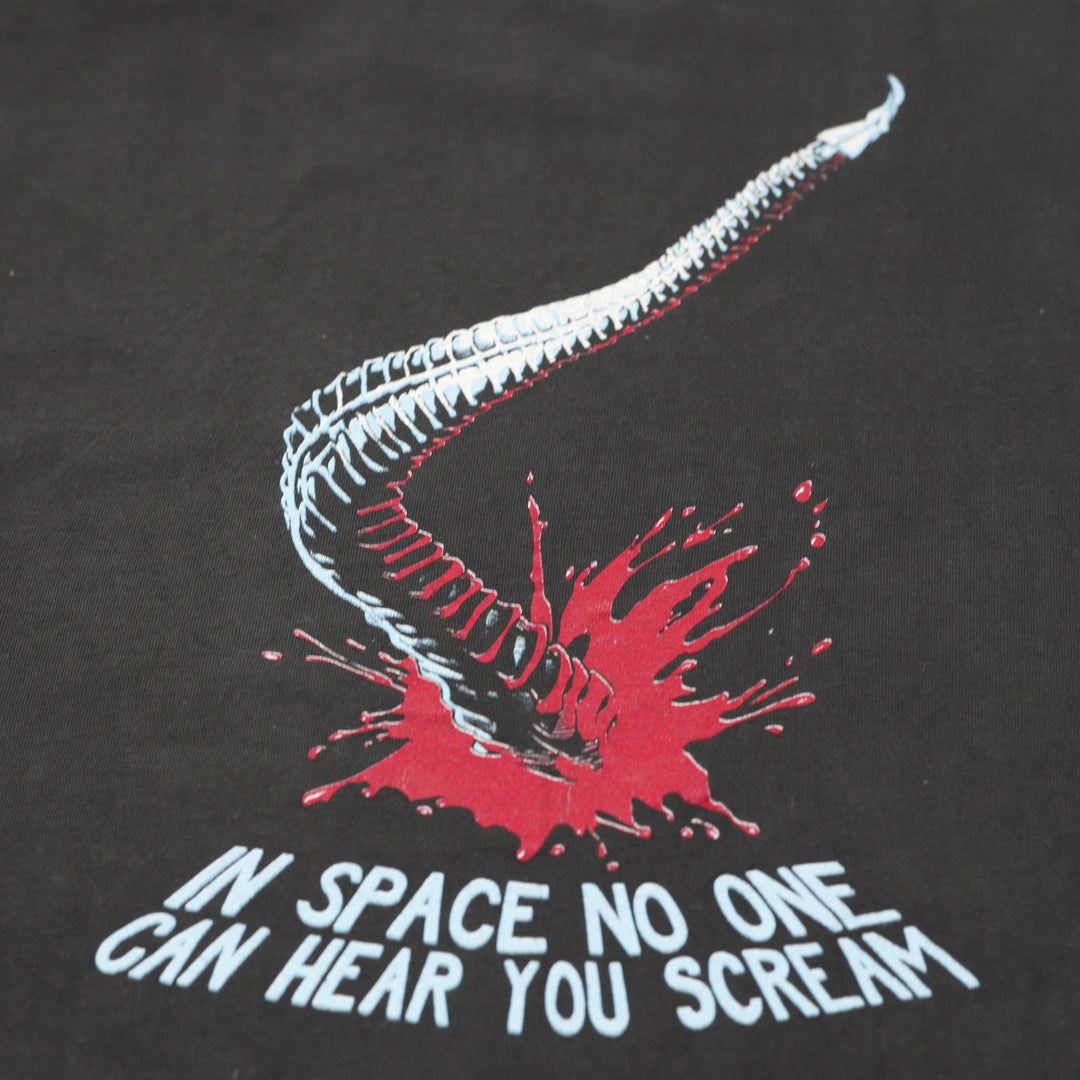 Vintage Mens 90s Aliens Movie Xenomorph "In Space No One Can Hear You Scream" S. Stitch Size XL