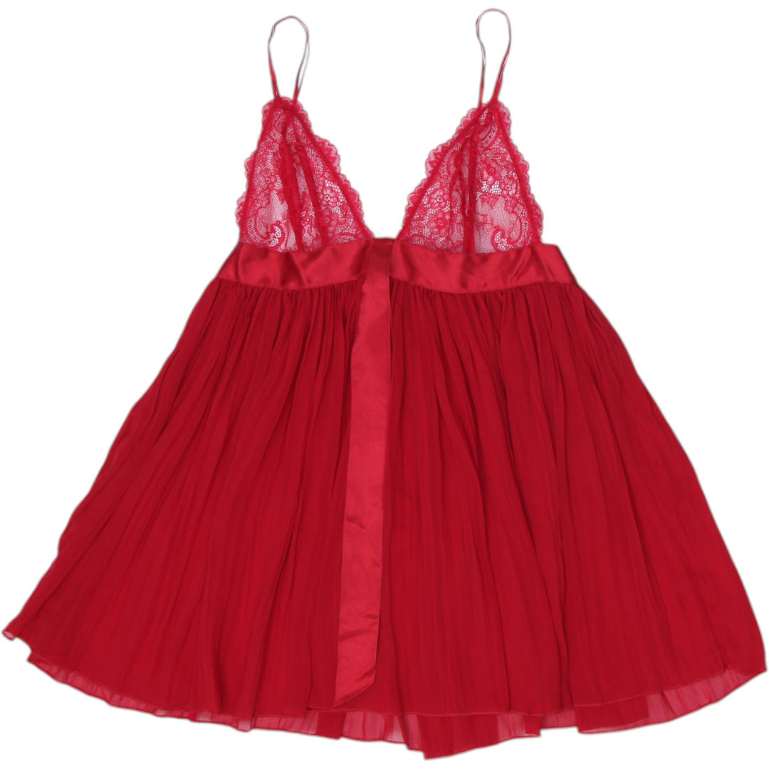 Y2K Ladies Victoria's Secret Babydoll Red Lace Top Size S