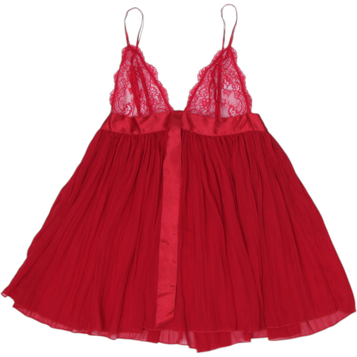 Y2K Ladies Victoria's Secret Babydoll Red Lace Top Size S