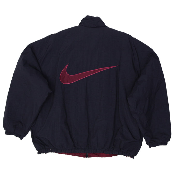 Vintage 90s Nike Swoosh Reversible 90s Black Maroon Jacket