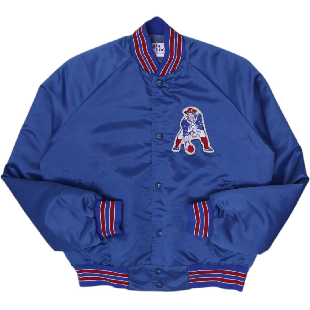 Vintage 80s Chalk Line New England Patriots Satin Jacket Made in USA