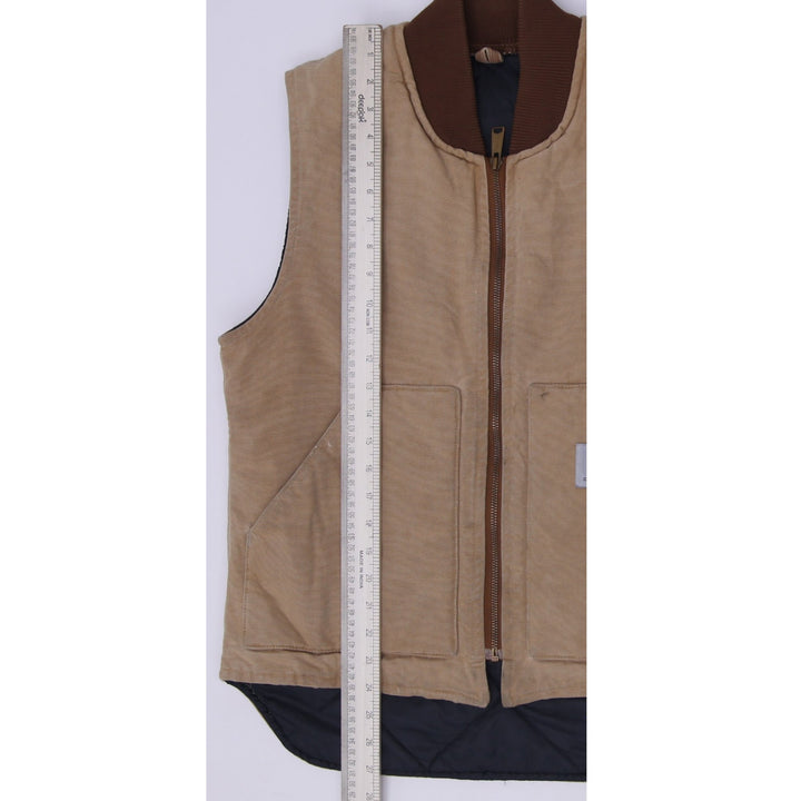 Vintage Carhartt Duck Canvas Quilted Insulated Vest Size M