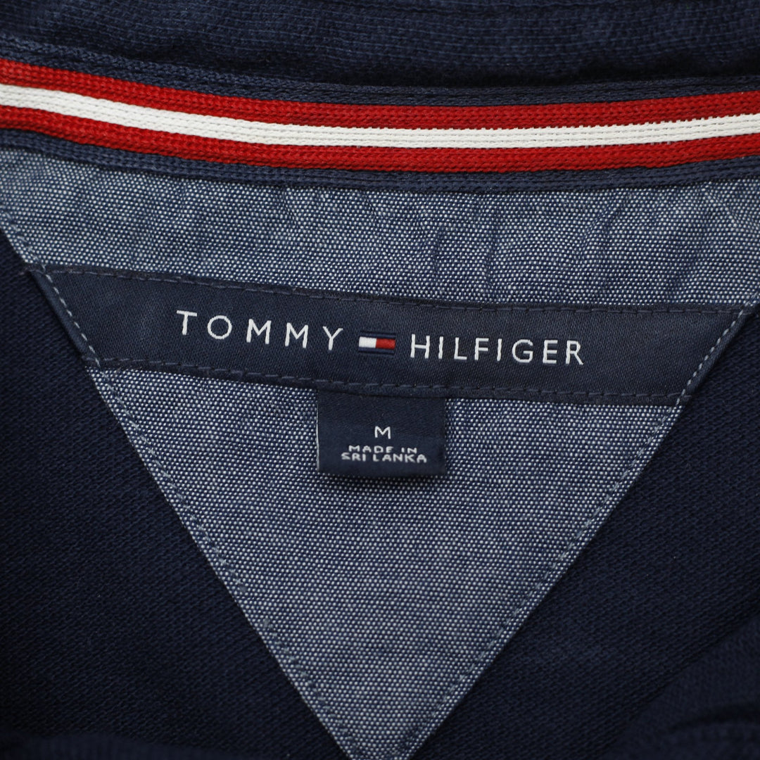 Mens Tommy Hilfiger Navy Red Color Block Polo T-Shirt Size M