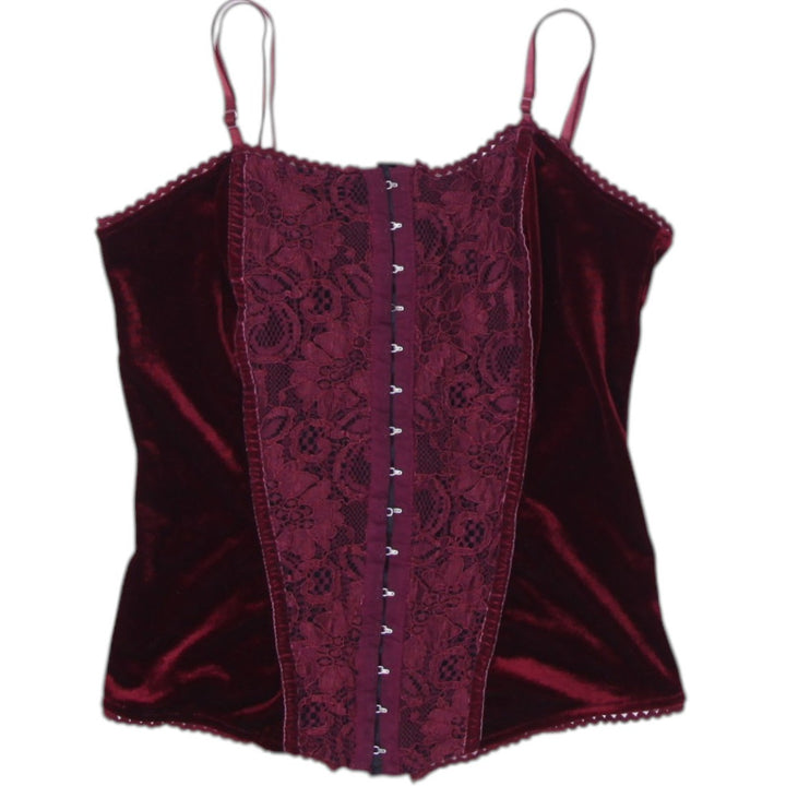 Y2K Velvet Lace Cami Top Size XS | Migration_Y2K Tops | Fashion Rerun