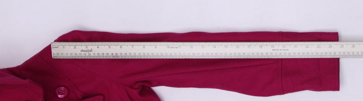 Y2K Ladies Guess Pea Coat Magenta Wool Blend Double Breasted Blazer Size M | Migration_Jackets - View 6 | Fashion Rerun