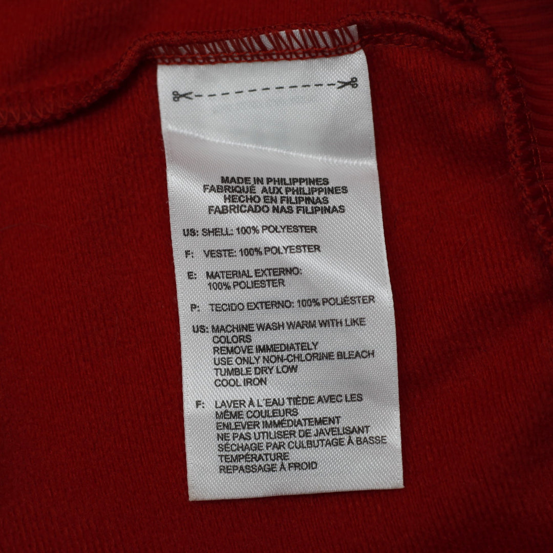 Mens Adidas Track Jacket Red Full Zip Trefoil Logo Size XL